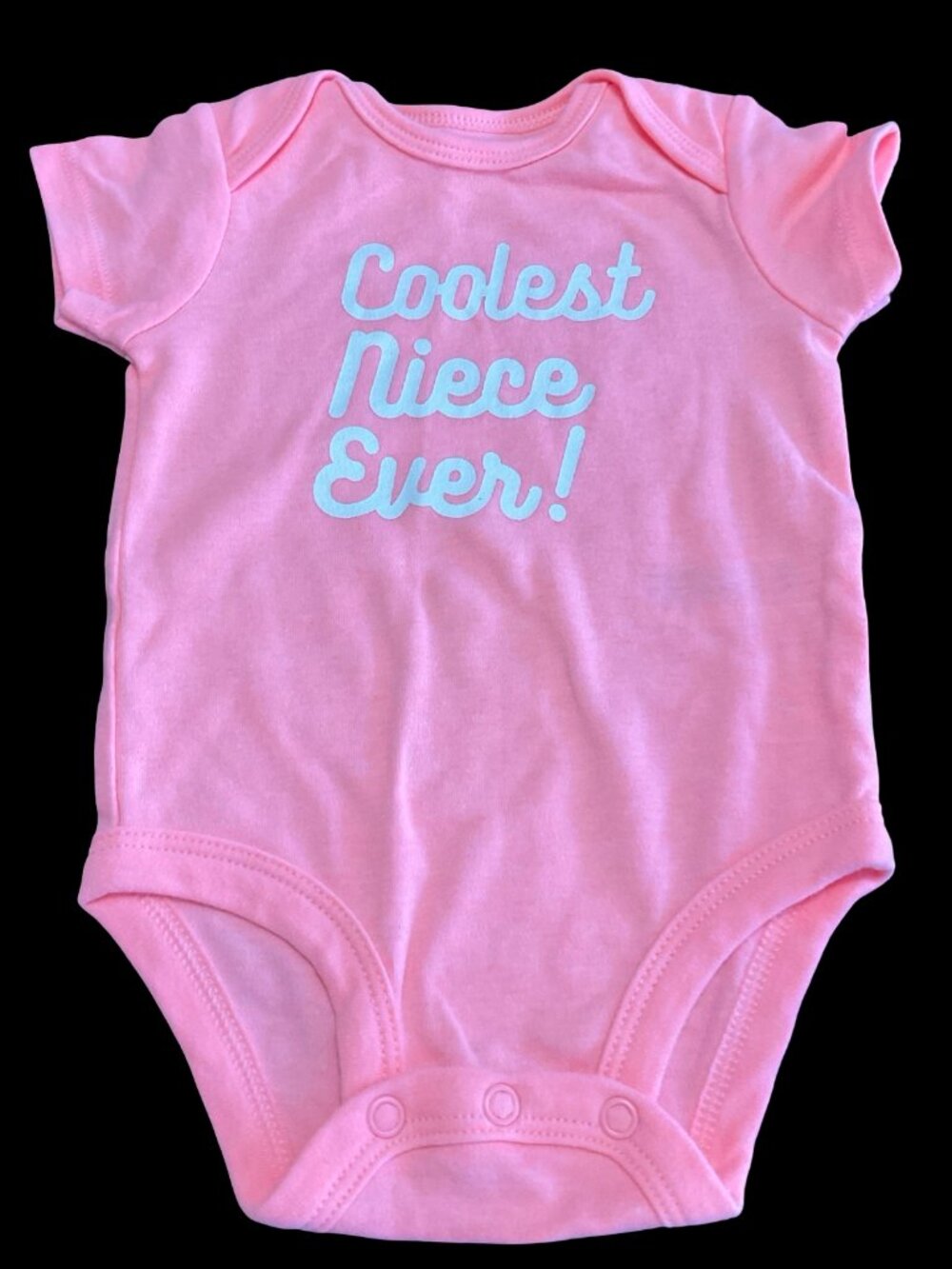 👣 10/$25 - Bright Peach "Coolest Niece Ever" Onesie
